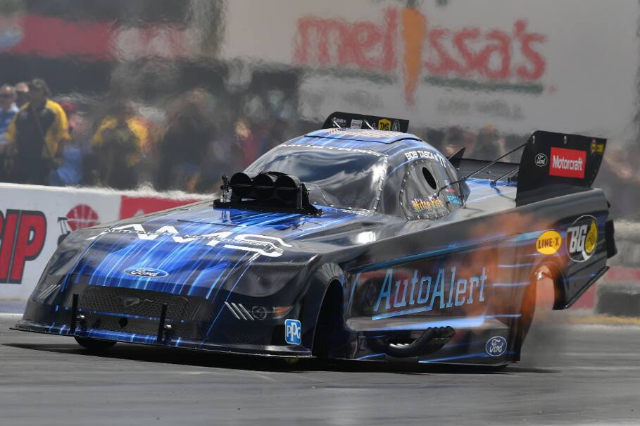 Bob Tasca III won his first round match before falling in the quarterfinals In NHRA action. Bob Tasca III won his first round match before falling in the quarterfinals In NHRA action.